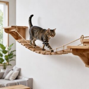 OnlyCat solid wood wall-mounted cat bridge